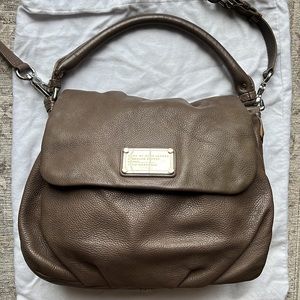 Marc Jacobs Grey/Taupe Lil Ukita Handbag - Pebbled 100% Cow Leather